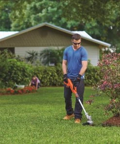 Promo 👏 BLACK+DECKER Trimmers & Edgers 20-Volt Max 12-in Straight Cordless String Trimmer with Edger Capable (Battery Included) 🔔 -Deals Outdoor Tools Store 04965301