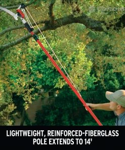 Deals 🤩 Corona Chainsaws & Pole Saws 14-ft Fiberglass Compound Bypass Pole Pruner 😀 -Deals Outdoor Tools Store 05294361