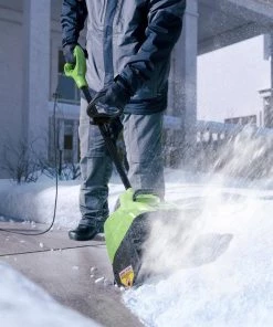 Promo 😍 Greenworks Snow Blowers 8-Amp 12-in Corded Electric Snow Blower 🧨 -Deals Outdoor Tools Store 08567992