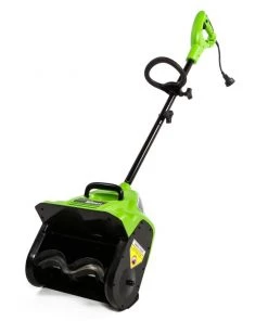 Promo 😍 Greenworks Snow Blowers 8-Amp 12-in Corded Electric Snow Blower 🧨 -Deals Outdoor Tools Store 08567998
