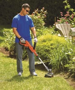 Promo 👏 BLACK+DECKER Trimmers & Edgers 20-Volt Max 12-in Straight Cordless String Trimmer with Edger Capable (Battery Included) 🔔 -Deals Outdoor Tools Store 08860628