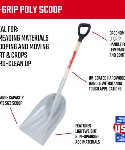 Cheap 🧨 CRAFTSMAN Lawn & Garden Hand Tools 28-in Wood D-Handle Scoop 🛒 -Deals Outdoor Tools Store 10163671