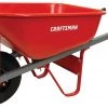 Buy 😍 CRAFTSMAN Wheelbarrows & Yard Carts 6 Cubic Ft Steel Tray Wheelbarrow, Steel Handles 💯