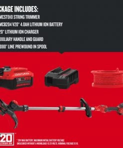 Brand new ⭐ CRAFTSMAN Trimmers & Edgers WEEDWACKER V20 20-Volt Max 13-in Straight Cordless String Trimmer with Edger Capable (Battery Included) ✨ -Deals Outdoor Tools Store 10286623