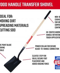 Wholesale 🌟 CRAFTSMAN Lawn & Garden Hand Tools 44-in Wood Handle Transfer Shovel ⭐ -Deals Outdoor Tools Store 10294617