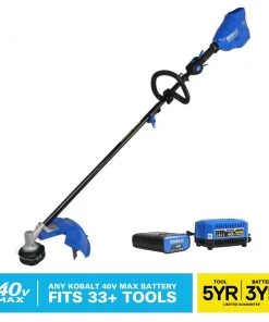 Coupon ✔️ Kobalt Trimmers & Edgers 40-Volt Max 16-in Straight Cordless String Trimmer with Attachment Capable and (Battery Included) 🌟