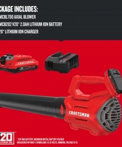 Flash Sale 🛒 CRAFTSMAN Leaf Blowers 20-volt Max 340-CFM Handheld Cordless Electric Leaf Blower (Battery & Charger Included) 🎁 -Deals Outdoor Tools Store 11426722
