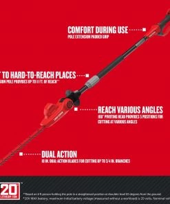 Deals 🛒 CRAFTSMAN Trimmers & Edgers 20-Volt Max 18-in Dual Cordless Electric Hedge Trimmer (Battery & Charger Included) 🛒 -Deals Outdoor Tools Store 11633538