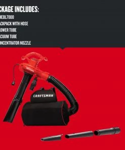 Budget ✨ CRAFTSMAN Leaf Blowers 12-Amp 450-CFM 260-MPH Corded Electric Leaf Blower (Vacuum Kit Included) 👏 -Deals Outdoor Tools Store 11736190