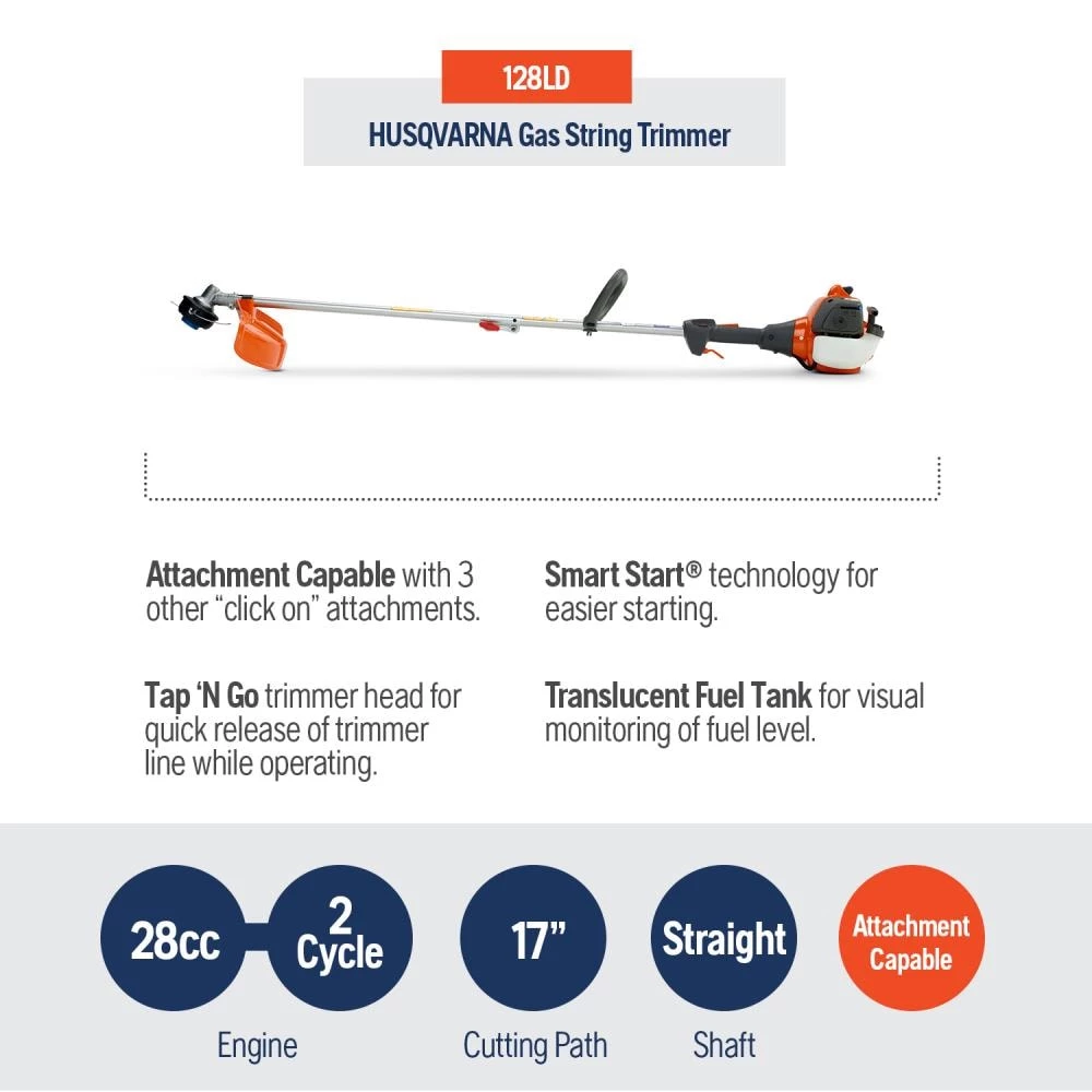 Deals ✔️ Husqvarna Trimmers & Edgers 128LD 28-cc 2-Cycle 17-in Straight Shaft Gas String Trimmer with Attachment Capable 🌟 14 Deals ✔️ Husqvarna Trimmers & Edgers 128LD 28-cc 2-Cycle 17-in Straight Shaft Gas String Trimmer with Attachment Capable 🌟 - Image 14