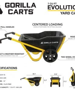 Cheap ⌛ Gorilla Carts Wheelbarrows & Yard Carts 7-cu ft Poly Yard Cart ❤️ -Deals Outdoor Tools Store 14517711
