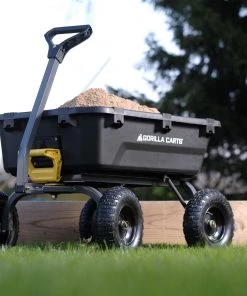 Brand new 🧨 Gorilla Carts Wheelbarrows & Yard Carts 7-cu ft Poly Yard Cart 🎁 -Deals Outdoor Tools Store 15092926 scaled