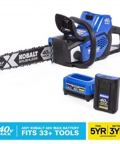 Cheap 🧨 Kobalt Chainsaws & Pole Saws 40-Volt 14-in Brushless Cordless Electric Chainsaw 4 Ah (Battery & Charger Included) 👍