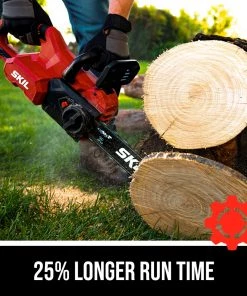 Outlet 👍 SKIL Chainsaws & Pole Saws 40-volt 14-in Brushless Cordless Electric Chainsaw 2.5 Ah (Battery & Charger Included) 🌟 -Deals Outdoor Tools Store 15657757