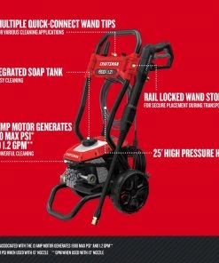 Deals ❤️ CRAFTSMAN Pressure Washers 1900-PSI 1.2-GPM Cold Water Electric Pressure Washer 👏 -Deals Outdoor Tools Store 16728227