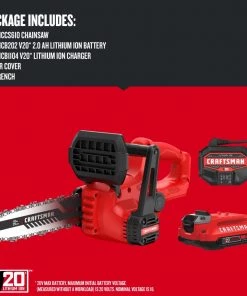 Discount ๐ CRAFTSMAN Chainsaws & Pole Saws 20-Volt Max 10-in Cordless Electric Chainsaw 2 Ah (Battery & Charger Included) ๐ 12 Discount ๐ CRAFTSMAN Chainsaws & Pole Saws 20-Volt Max 10-in Cordless Electric Chainsaw 2 Ah (Battery & Charger Included) ๐ -Deals Outdoor Tools Store 16728253