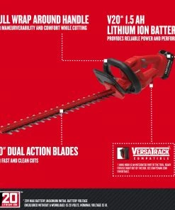 Best reviews of 🔥 CRAFTSMAN Trimmers & Edgers 20-Volt Max 20-in Dual Cordless Electric Hedge Trimmer 1.5 Ah (Battery & Charger Included) ✨ -Deals Outdoor Tools Store 16728342