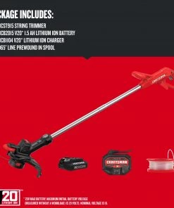 Outlet 🎉 CRAFTSMAN Trimmers & Edgers V20 20-volt Max 10-in Straight Cordless String Trimmerwith Edger Capable (Battery Included)) ✨ 14 Outlet 🎉 CRAFTSMAN Trimmers & Edgers V20 20-volt Max 10-in Straight Cordless String Trimmerwith Edger Capable (Battery Included)) ✨ -Deals Outdoor Tools Store 16728348