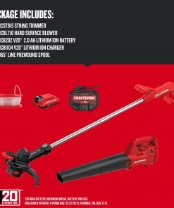 Deals 🤩 CRAFTSMAN Power Equipment Combo Kits 2-Piece 20-Volt Max Cordless Power Equipment Combo Kit 👍 -Deals Outdoor Tools Store 40881030