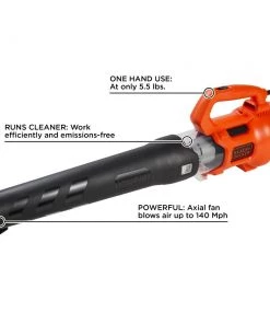 Coupon 🔥 BLACK+DECKER Leaf Blowers 9-Amp 450-CFM 140-MPH Corded Electric Leaf Blower 😍 -Deals Outdoor Tools Store 42427323