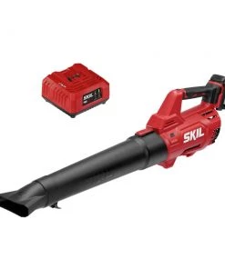 Outlet 🔥 SKIL Leaf Blowers PWR CORE 20-volt 400-CFM Brushless Handheld Cordless Electric Leaf Blower 4 Ah (Battery & Charger Included) 🔥