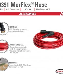 Top 10 👏 SIMPSON Pressure Washers 1/4-In x 30-Ft x 3300 PSI High Pressure Extension/Replacement Hose 💯 13 Top 10 👏 SIMPSON Pressure Washers 1/4-In x 30-Ft x 3300 PSI High Pressure Extension/Replacement Hose 💯 -Deals Outdoor Tools Store 43400775