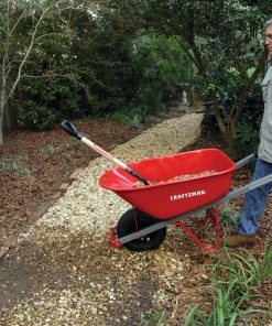 Buy 😍 CRAFTSMAN Wheelbarrows & Yard Carts 6 Cubic Ft Steel Tray Wheelbarrow, Steel Handles 💯 -Deals Outdoor Tools Store 44011039 scaled