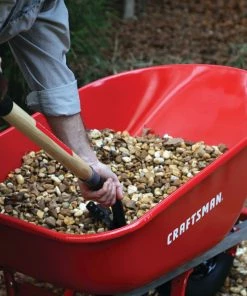 Buy 😍 CRAFTSMAN Wheelbarrows & Yard Carts 6 Cubic Ft Steel Tray Wheelbarrow, Steel Handles 💯 -Deals Outdoor Tools Store 44011040 scaled