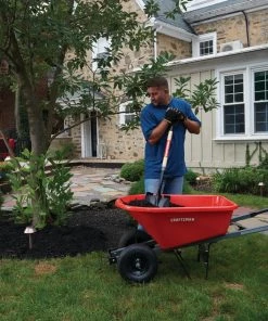 Deals ❤️ CRAFTSMAN Wheelbarrows & Yard Carts 6-cu ft Poly Wheelbarrow 💯 -Deals Outdoor Tools Store 46803491 scaled